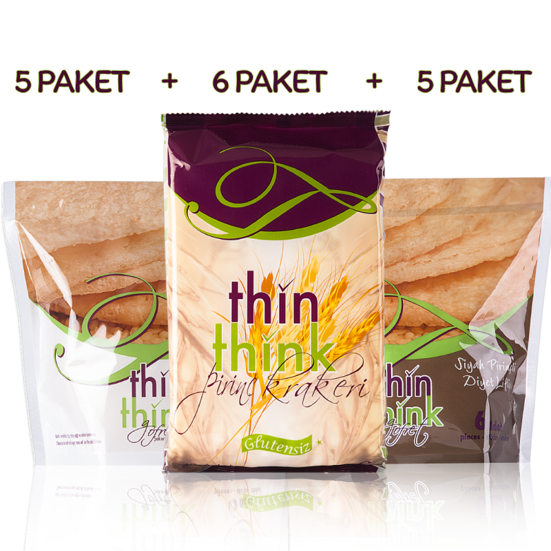 Menü4  5 Paket Buğday Kıtırı + 5 Paket Siyah Pirinçli ,Siyah Buğdaylı, Diyet Lifli Kıtır + 6 Paket Pirinç Krakeri (GLUTENSİZ)